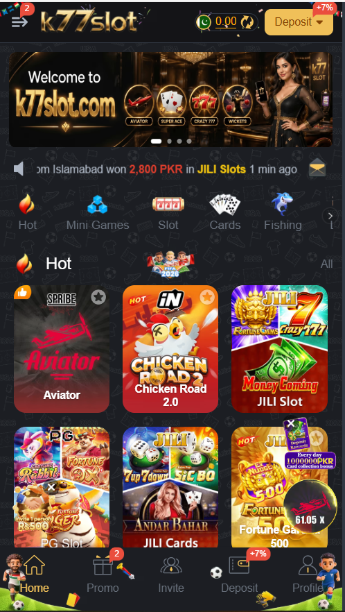 K77SLOt Game APK Download Free For (Real Money In Pakistan)

